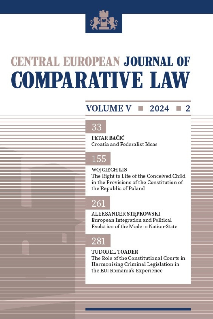 Cover of the Central European Journal of Comparative Law
